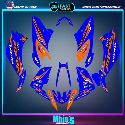 Graphic kit ATV Graphics Decals Kit For Yamaha raptor 125 all years