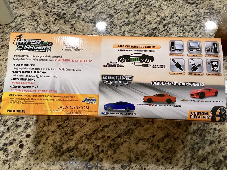 Jada R/C BIGTIME MUSCLE HYPER CHARGERS CHALLENGER SRT HELLCAT - UNOPENED - Image 4 of 4