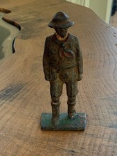 Vintage Grey Iron G73 Boy Scout Walking Early Lead Figure Toy
