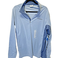 Columbia Pine Ridge Half Zip Fleece Pullover Blue Color Block Men  s Large NWT