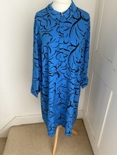 Phase Eight Marina Leaf Print Tunic Dress Blue Black BNWOT Size 18