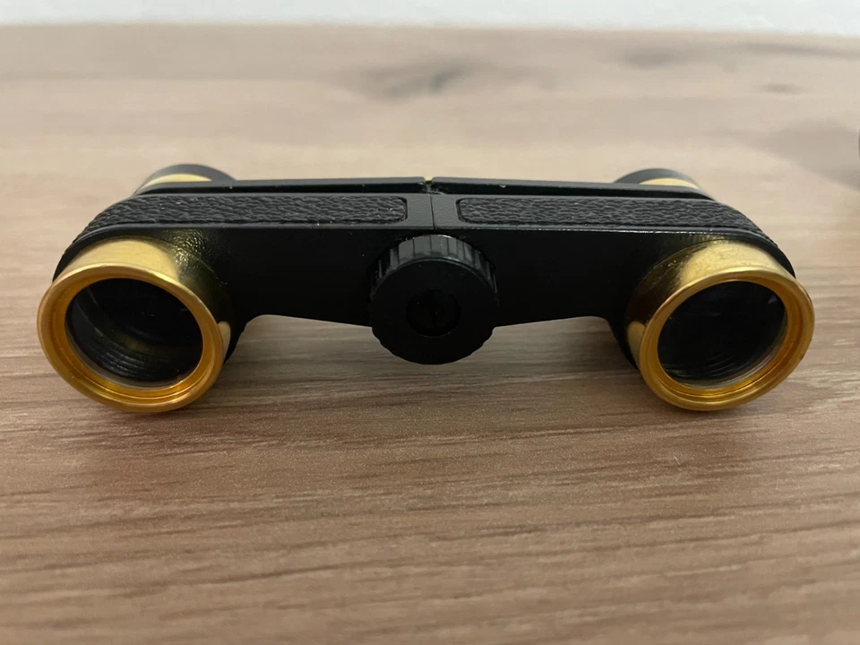 Vintage ROW Opernglas -DDR Gold/Schwarz mit Originaletui,sehr guter Zustand - Bild 4 von 4