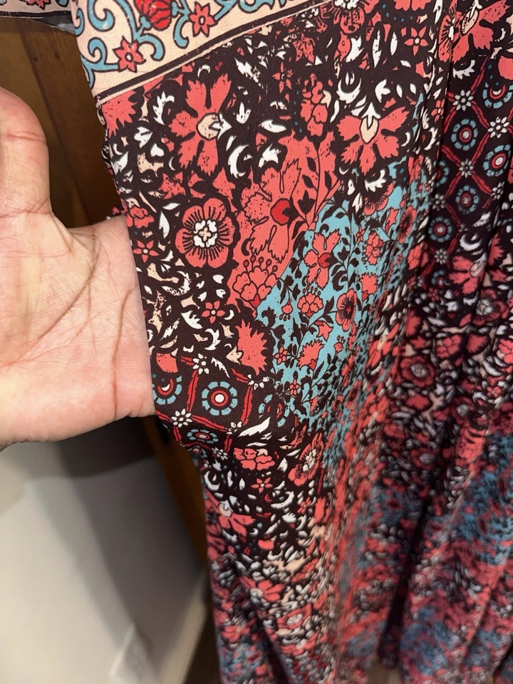 eShakti Wayward Fancies Women’s 2X 22W Floral Paisley Maxi Dress Long Wedding - Image 4 of 4