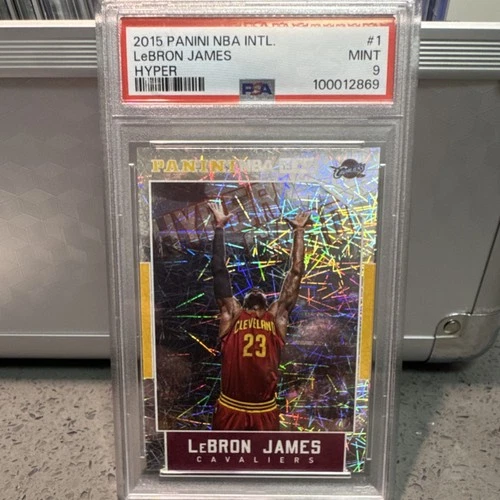 Panini 2015-16 NBA Hyper #1 LeBron James PSA 9 Cavaliers Basketball Card