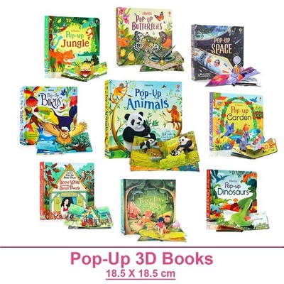 Kids 3d Flap Picture Book English Fairy Tales Bedtime Reading Montessori Gift