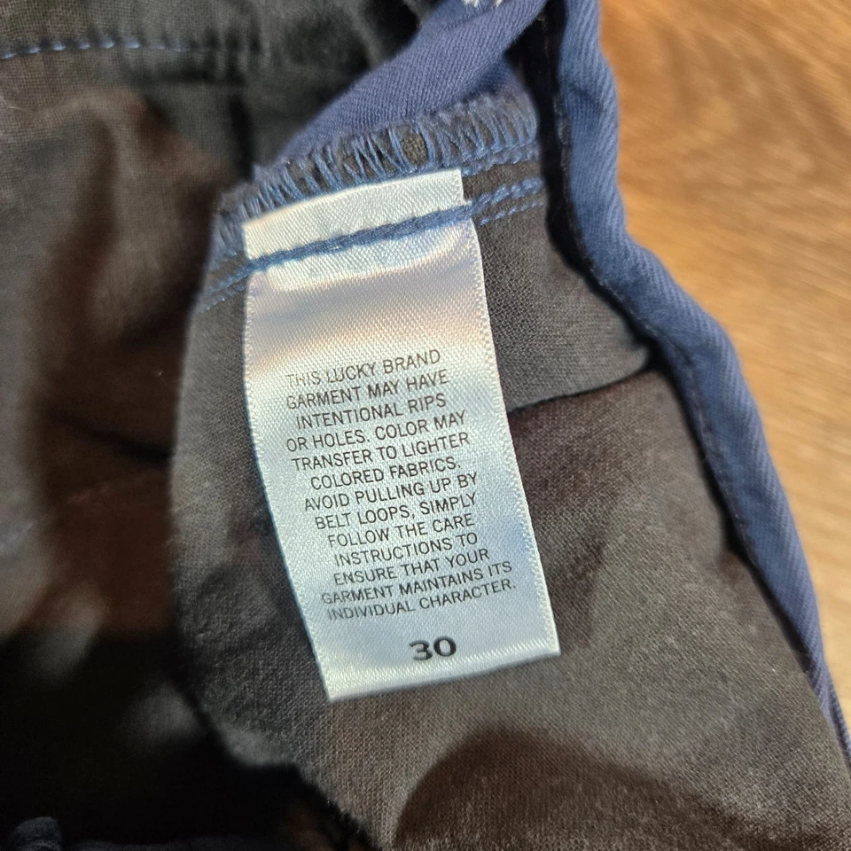 Pantalones Cortos Lucky Brand Para Hombre 30 Azul Marino Chino 8 Pulgadas Tropical Estampado Hawaiano Informal Foto 3 de 4