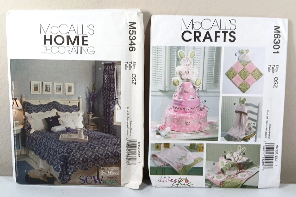 Assorted Craft Patterns Lot Of 10 Simplicity McCalls - FACTORY FOLDED - Image 2 of 4