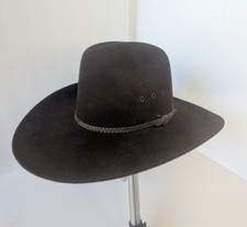 Vintage Bradford Western by Resistol Cowboy Hat, Pure Wool Felt, Size 7, Brown