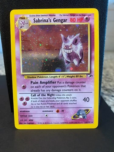 New ListingPokémon TCG Gym Heroes Sabrina's Gengar Holo Rare Card 14/132 Unlimited