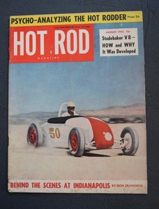 HOT ROD MAGAZINE - AUGUST 1952 - Studebaker V8 + more