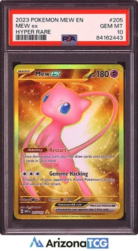 Pokemon 2023 Mew ex 205/165 Gold Hyper Rare 151 GEM MINT PSA 10