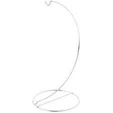 Plymor Simple Silver Ornament Stand, 11" H x 5.125" W x 5.125" D
