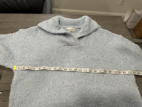 New Baby Powder Blue Fuzzy Sweater Universal Thread Women’s Medium - 第 7/8 張圖片
