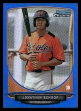 2013 Bowman Jonathan Schoop /250 Chrome Prospects Blue Refractors Orioles