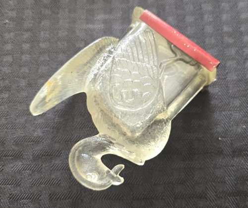 Antique Vintage Clear Glass Turkey Gobbler Candy Container w Base 1930s - Imagen 4 de 11