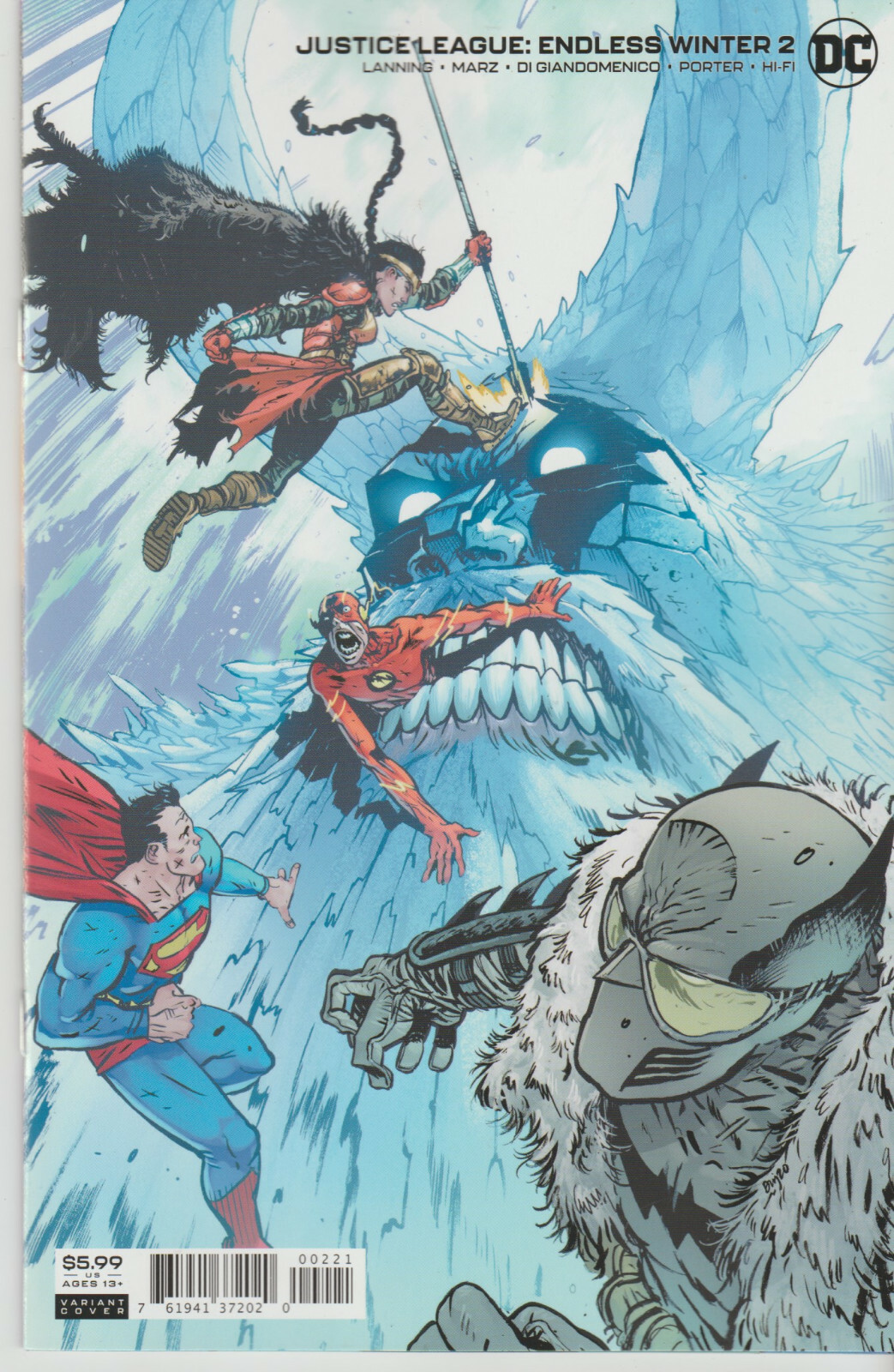 DC COMICS JUSTICE LEAGUE ENDLESS WINTER #2 MARCH 2021 VARIANT 1ST PRINT NM