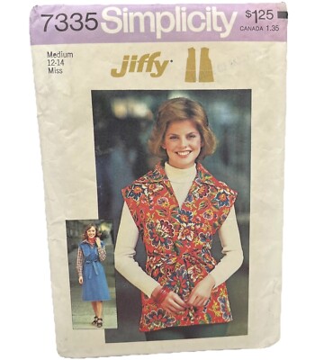 Simplicity 7335 Wrap Jumper Or Top Size Medium 12-14 Vintage 1976 Uncut Easy