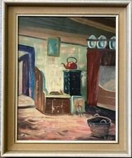 Quadro A Interno Vecchio Salone Casa Colonica Profilrahmen 1960er Anni Mid Frame