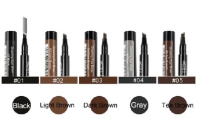 Augenbrauenstift Tattoo Stift Wasserfester Microblading Gabelspitze 5 Farben NEU