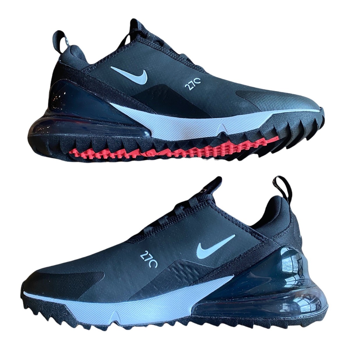 New Mens Nike Air Max 270 G Sz 10 Spikeless Golf Shoes Black White 