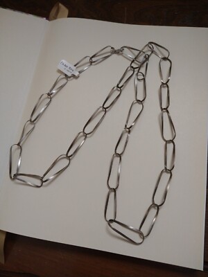 Filthy Rich of Seattle Sterling Silver Mobius Loop link necklace 36'' New