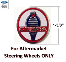 Classic Snake Steering Wheel Horn Button Insert Decal For Shelby Cobra - 1 3/8"