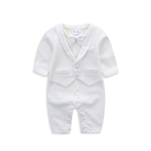 NEW Baby Boy Formal suit Christening Baptism Wear Bodysuit Rumper