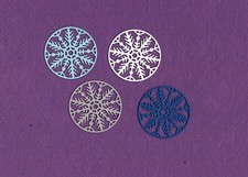 SNOWFLAKE 14 die cuts scrapbook cards