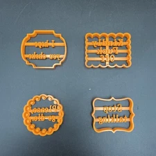 Funny Cookie Cutter Molds New Funny Sayings Gag Gift 4 pc Set