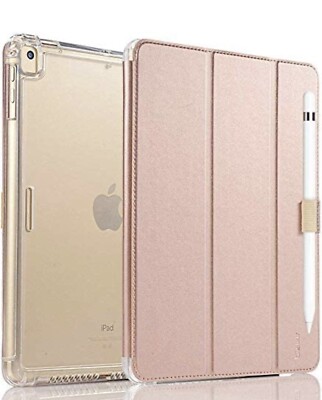 Hülle 2019, iPad 7. Generation Case, Smart Trifold Stand iPad 10.2 Rose Pink