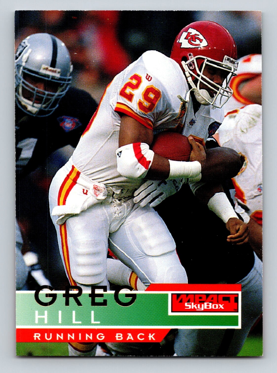 1995 SkyBox Impact 71 Greg Hill Kansas City Chiefs