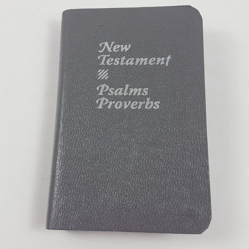 Gideons Pocket Gray New Testament Psalms Proverbs Bible Mini Book Grey