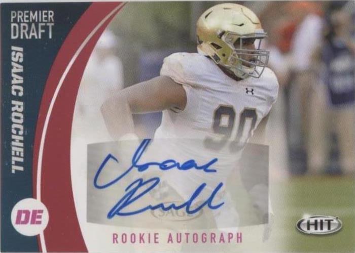 2017 Sage Hit - Autographs Isaac Rochell #A82 Red (AU, RC) for sale ...