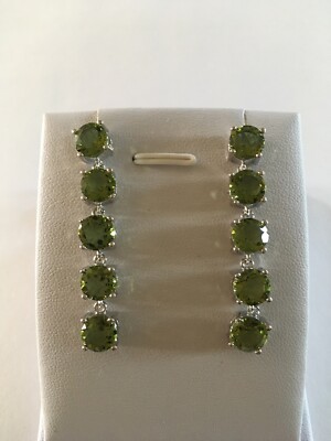 Lange Ohrhänger grüner Amethyst
