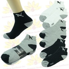Men 12 Pairs Ankle/Quarter Crew Socks Cotton Low Cut Size 9-11 10-13 Leopard