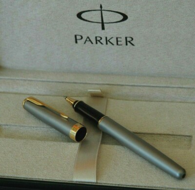 Parker Sonnet Prestige Roller Ball Pen In New Gray Lacquer T67 T68