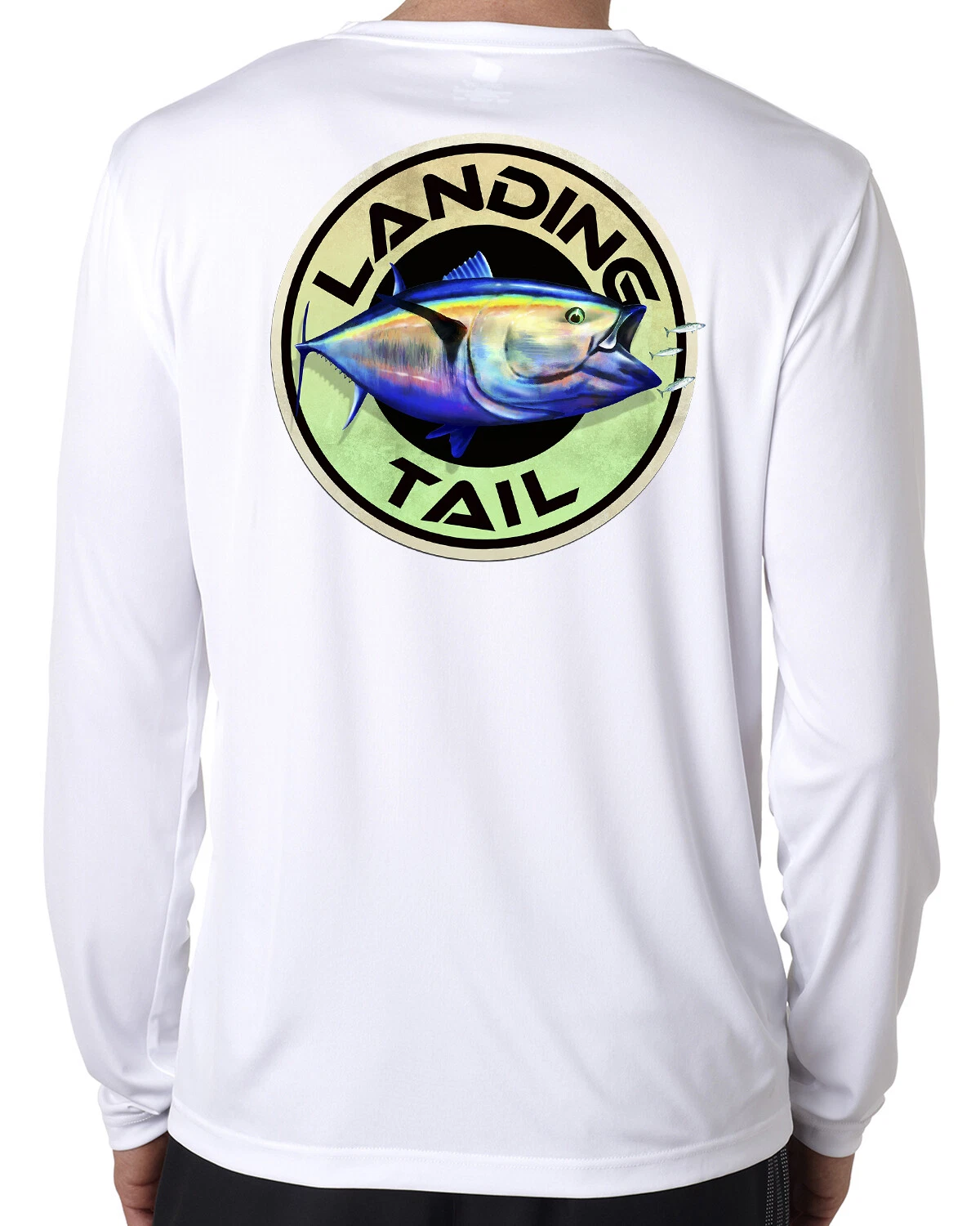 Landing Tail T shirt long sleeve microfiber saltwater fishing uv 50 dry fit tuna