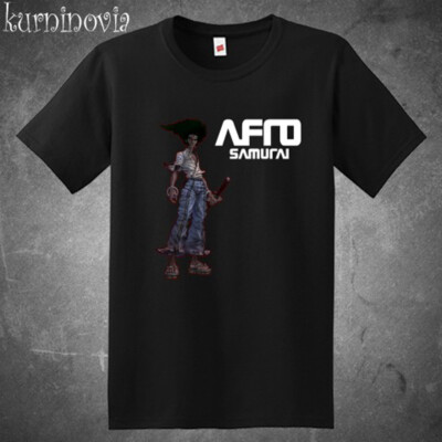 Afro Samurai Anime Cartoon TV Show Men's Black Size S to 5XL