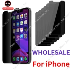 Privacy Screen Protector Tempered Glass Lot For iPhone 14 13 12 11 Pro Max X 7.8
