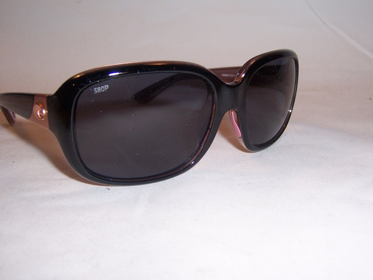 Costa Gannet Stylish Black Sunglasses Costa Gannet M (58-17) with Gray lenses and Shiny Black  main image 2