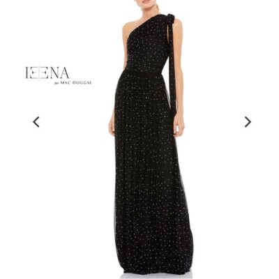 Mac Duggal Embellished One-Shoulder Gown - Black