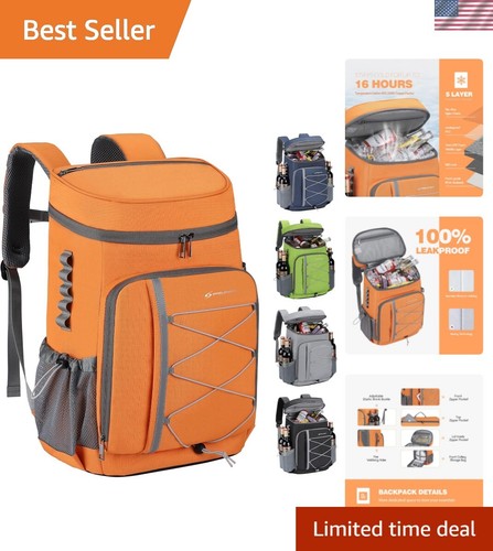 Cooler Backpack - 35/50 Can Insulated Soft Cooler Lunch Bag for Camping, Beac...