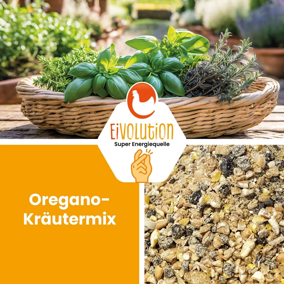 Eivolution Bio-Hühnerfutter Legemehl mit Oregano-Kräutermix 14 kg - Bild 3 von 4