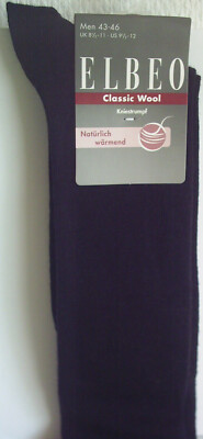 ELBEO CLASSIC WOOL Herren Kniestrümpfe nachtblau Gr. 43-46