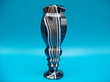 Antique 19th Century Black White Agate Quartz "B.I." Intaglio Wax Seal Stamp