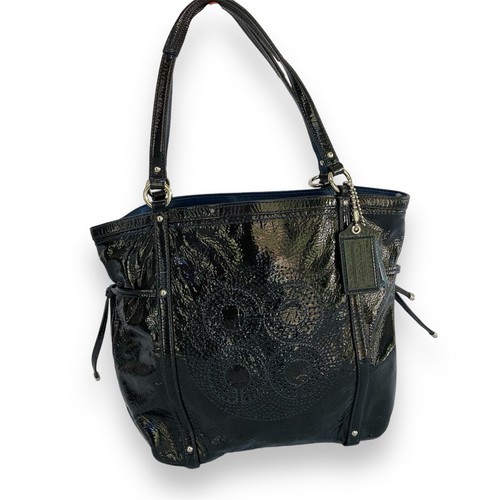 NWOT Coach Audrey Dark Blue Patent Leather Shoulder Bag--Missing Crossbody Strap