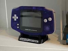 Game Boy Advance Display Stand with Logo - GBA Holder 3D Printed Black/White