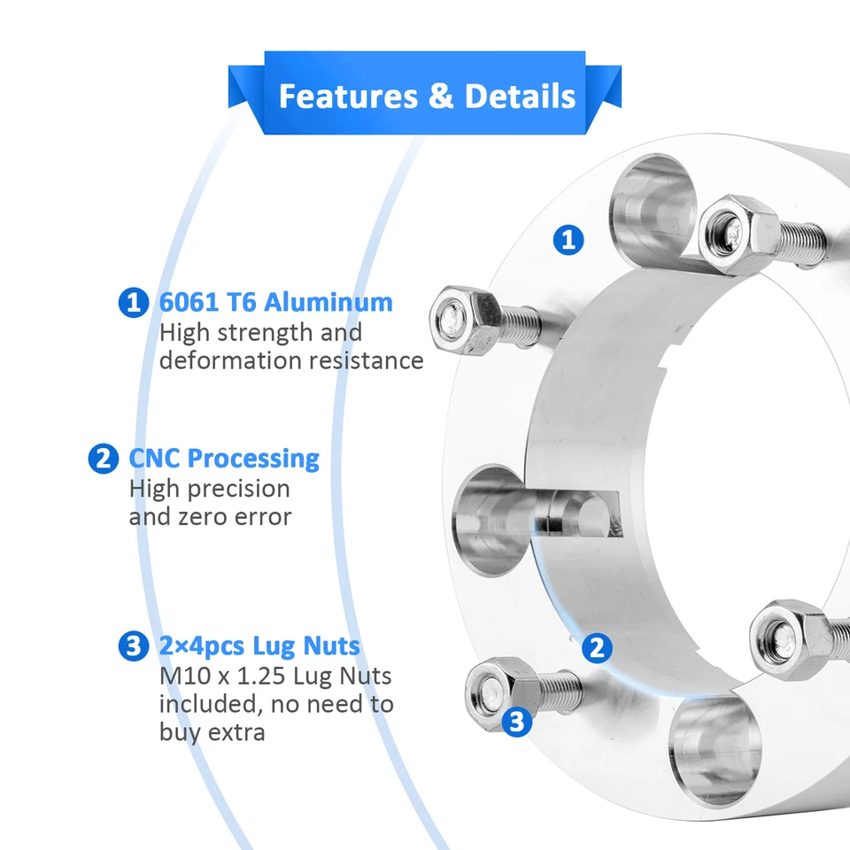 4Pcs 2.0" Wheel Adapter Spacer 4x137mm for Can-Am Maverick Defender Traxter - Image 2 of 4