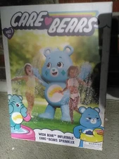 New! CARE BEARS XL 5 Foot Inflatable Sprinkler Water Toy (BEAR RAINBOW)