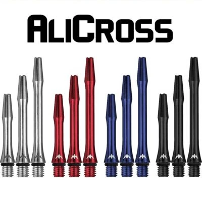 6 MISSION Dart Shafts Shaft Dartschäfte Alu Aluminium 2BA AliCross 27, 34, 41 mm